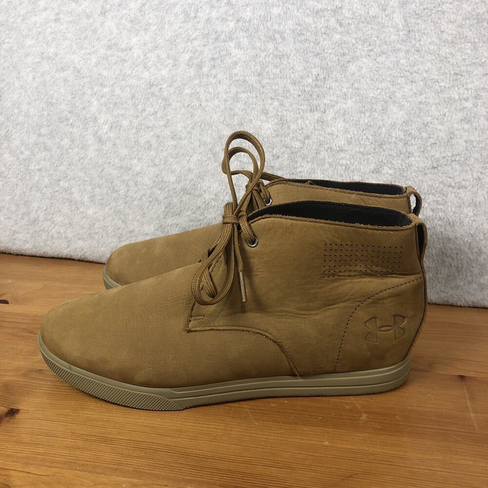 Under Armour Coast Nubuck Leather Upper Brown Mid-Top Chukka Sneaker Boot 7Y - Picture 4 of 10